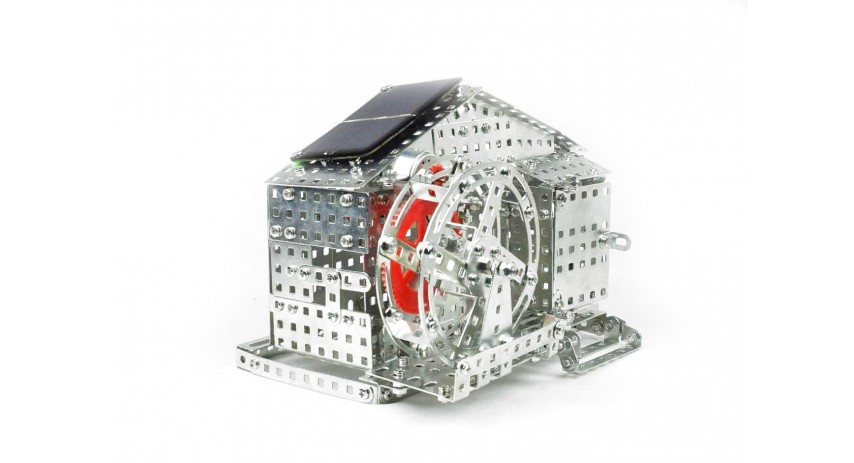 Tronico Profi Series - Water Mill Kit with Solar Power Cell - 625 Parts - DIY Metal Kit T10133