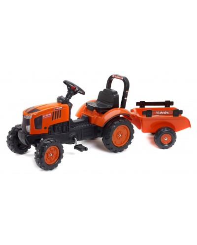 Falk Kubota M7 Pedal Tractor with trailer, Ride-on +2 years FA2065AB