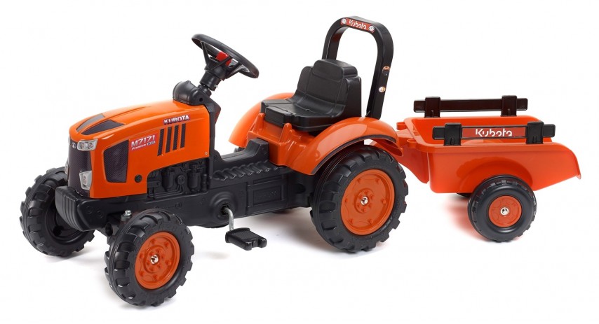 Falk Kubota M7 Pedal Tractor with trailer, Ride-on +2 years FA2065AB