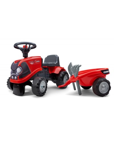 Case IH Magnum Tractor, Push Ride-on Toy with Trailer, Rake and Shovel, Horn and Stickers, For Toddlers Ages 1+ FA238C