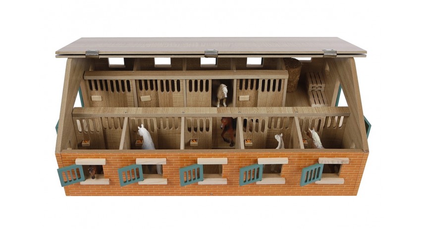 Wooden Horse Stable Toy