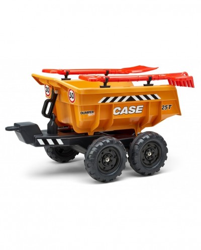 Falk Case CE Twin Axles Maxi Dumper Trailer with shovel and rake +3 years FA940CE