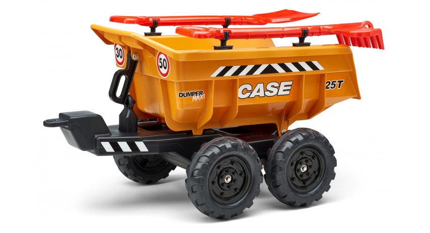 Falk Case CE Twin Axles Maxi Dumper Trailer with shovel and rake +3 years FA940CE