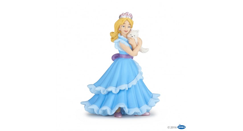 BLUE PRINCESS WITH CAT