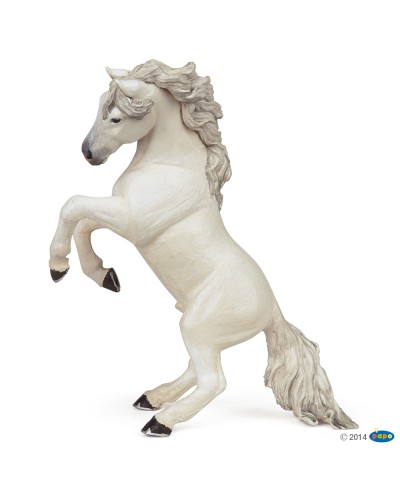 WHITE REARED UP HORSE