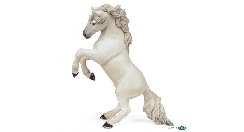 WHITE REARED UP HORSE