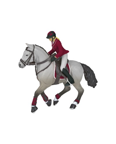 COMPETITION HORSE WITH RIDING GIRL