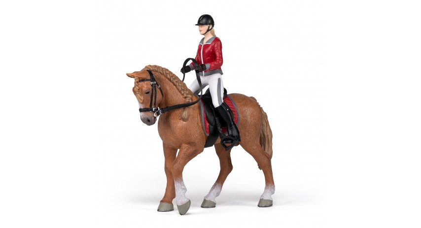 WALKING HORSE WITH RIDING GIRL