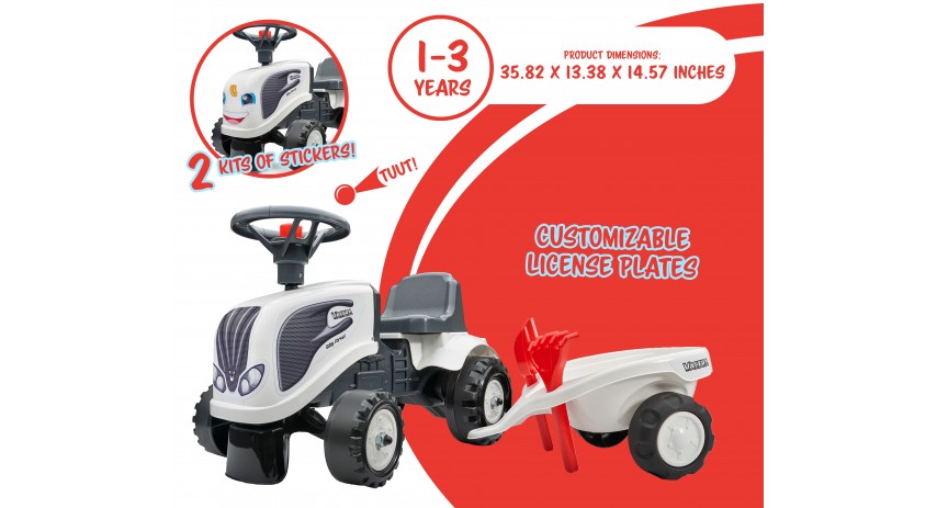 Valtra Baby Farmer Tractor with Trailer Shovel and Rake