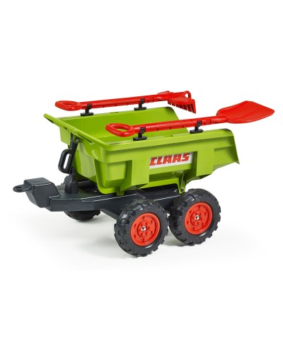 Falk Claas Twin Axles Maxi Dumper trailer with shovel and rake