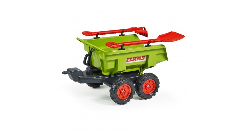 Falk Claas Twin Axles Maxi Dumper trailer with shovel and rake