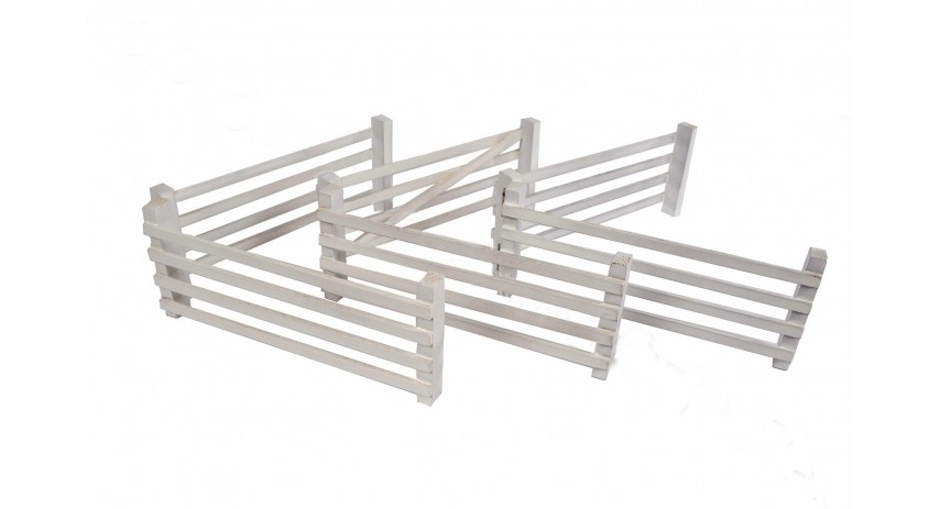 Kids Globe 3 white double fences KG610229