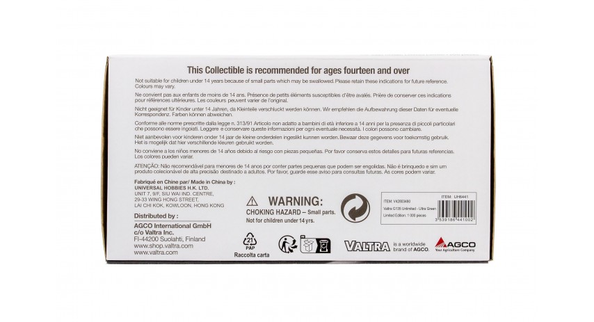 Universal Hobbies 1:32 Scale Valtra G135 "Unlimited" Ultra Green