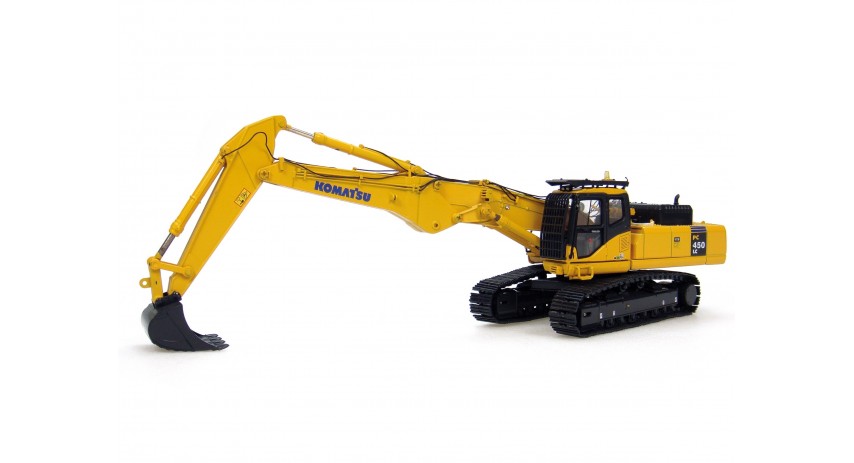 Universal Hobbies 1:50 Scale Komatsu PC450LC Short Boom with Bucket Excavator Diecast Replica UH8004
