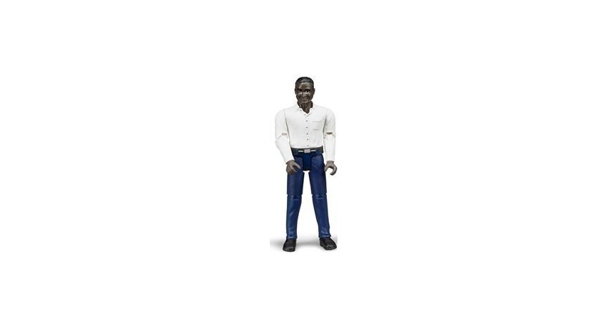 Bruder Toys 60004 bworld Man - dark skin - darkblue jeans