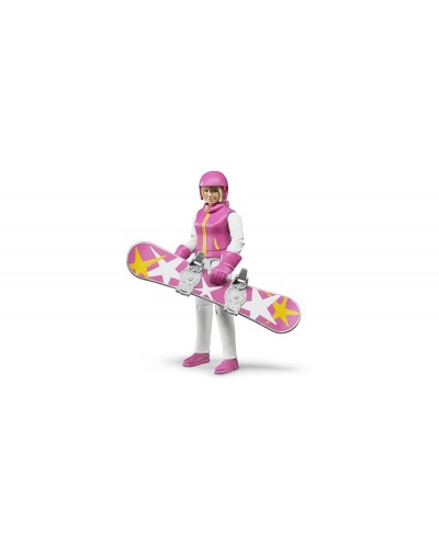 Bruder Toys 60420 bworld Snowboarder (female) with accessories