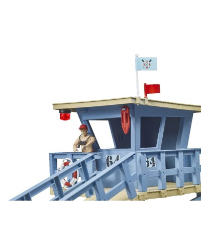 Bruder Toys 62780 bworld Life Guard Station with quad and Personal Water Craft