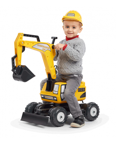 Falk Push-Along Excavator & helmet FA110