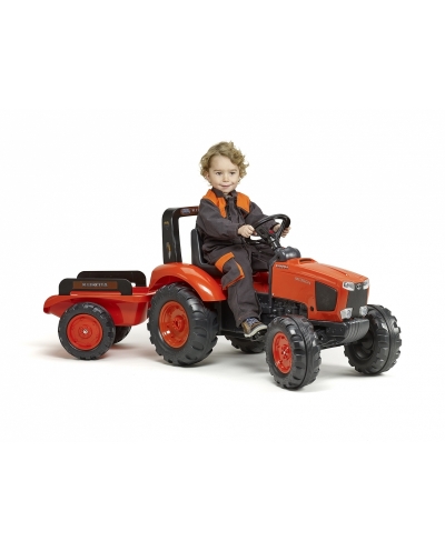 Falk Kubota M135GX Pedal Tractor with Trailer, Ride-on +3 years FA2060AB