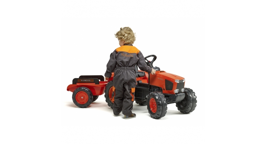 Falk Kubota M135GX Pedal Tractor with Trailer, Ride-on +3 years FA2060AB