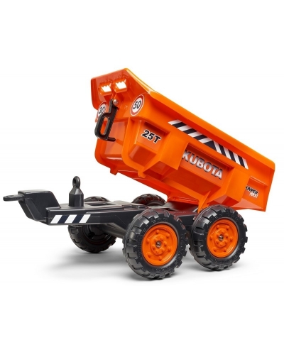 Falk Kubota M135GX Pedal backhoe Loader with Front Loader, Rear Excavator and Maxi Tilt trailer, Ride-on +3 years FA2090W