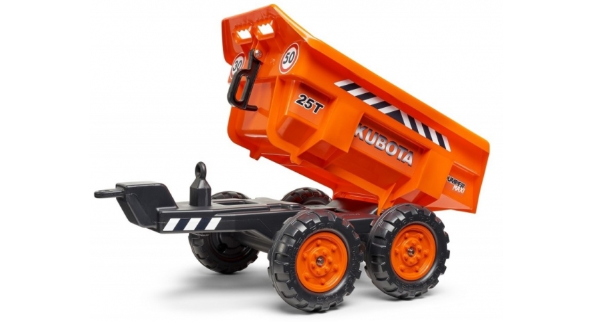 Falk Kubota M135GX Pedal backhoe Loader with Front Loader, Rear Excavator and Maxi Tilt trailer, Ride-on +3 years FA2090W