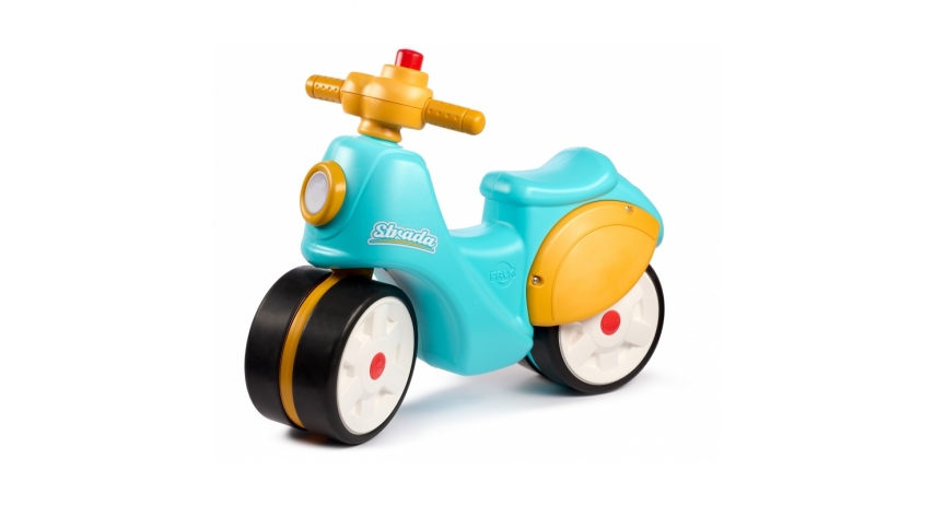 Falk Toddler Strada Scooter Toy, Ride-On Motocycle with Silent Wheels, Directional Handlebars, and Horn +1.5 years FA800S