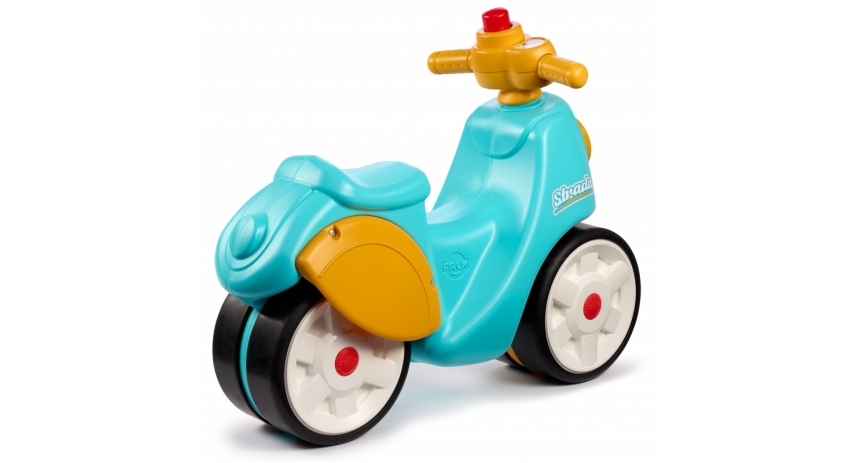 Falk Toddler Strada Scooter Toy, Ride-On Motocycle with Silent Wheels, Directional Handlebars, and Horn +1.5 years FA800S
