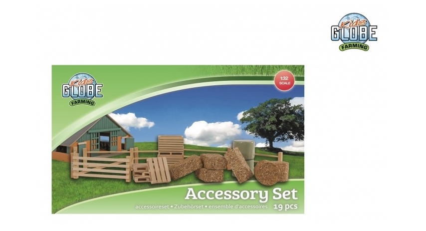 Kids Globe 1:32 Scale 19 pieces Accessory Set for Cow Stable and Horse stable Toy KG610253