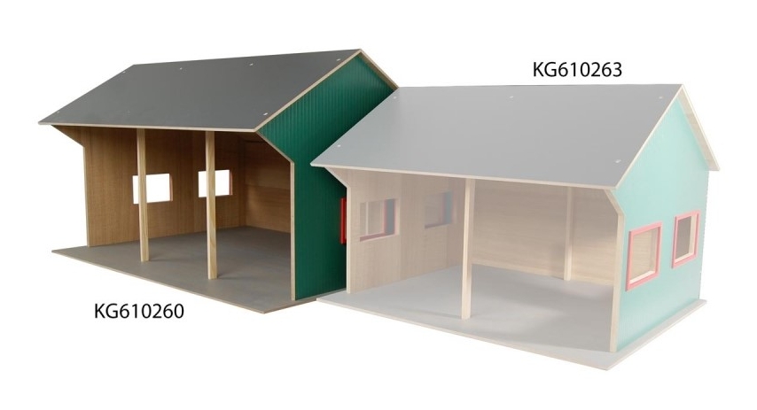 Kids Globe 1:16 Scale Farm Shed Toy For 3 Vehicles KG610260