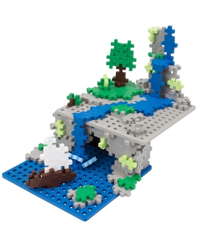 PlusPlus 05040 Baseplate Duo - Gray and Blue - DIY Kit