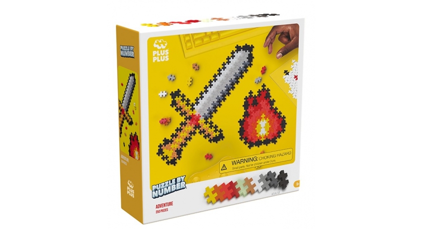 PlusPlus 05100 Puzzle by Number? - 250 pc Adventure - DIY Kit