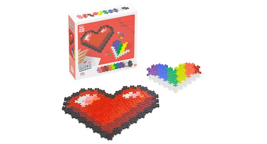 PlusPlus 05101 Puzzle by Number? - 250 pc Hearts - DIY Kit