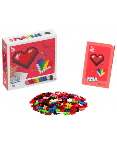PlusPlus 05101 Puzzle by Number? - 250 pc Hearts - DIY Kit