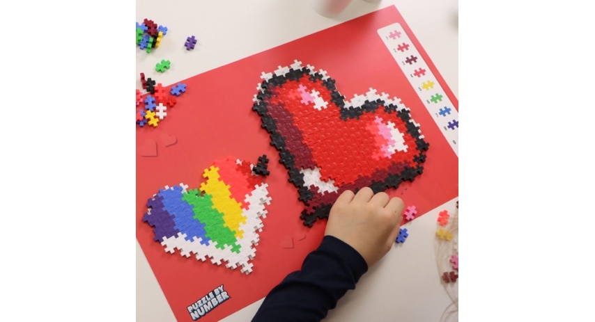 PlusPlus 05101 Puzzle by Number? - 250 pc Hearts - DIY Kit