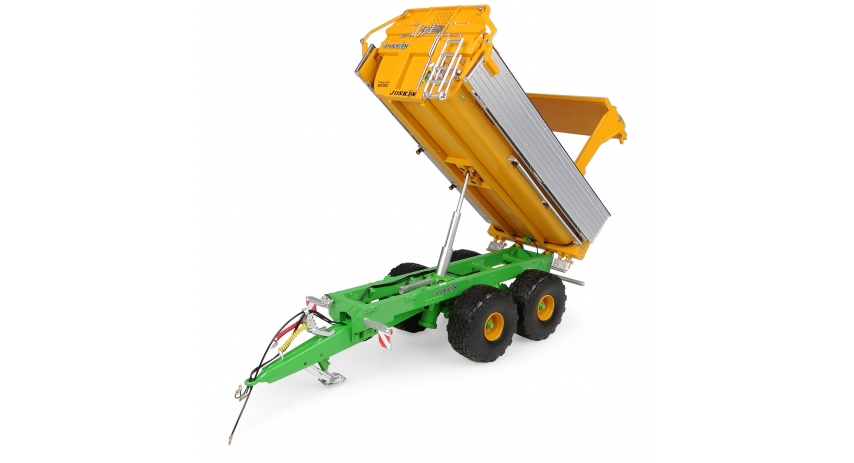 Universal Hobbies 1:32 Scale Joskin Trans-KTP 22/50 Tipping Trailer with Folding Metal Cover Diecast Replica UH6354