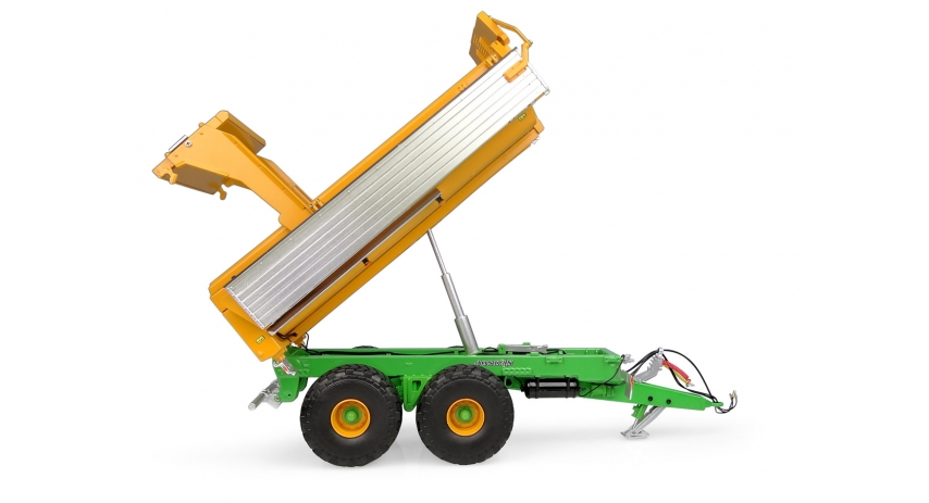 Universal Hobbies 1:32 Scale Joskin Trans-KTP 22/50 Tipping Trailer with Folding Metal Cover Diecast Replica UH6354