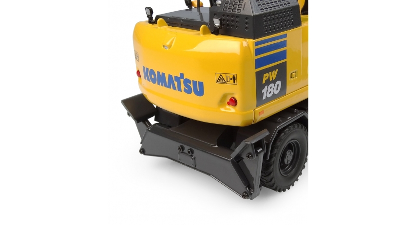 Universal Hobbies 1/50 Scale Komatsu PW148-11 Wheeled Excavator w/Standard Bucket & Hydraulic Breaker Diecast Replica UH8163