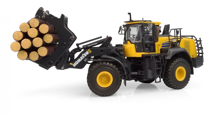 Universal Hobbies 1/50 Scale Komatsu WA475-10 Log Grapple Wheel Loader Diecast Replica UH8165