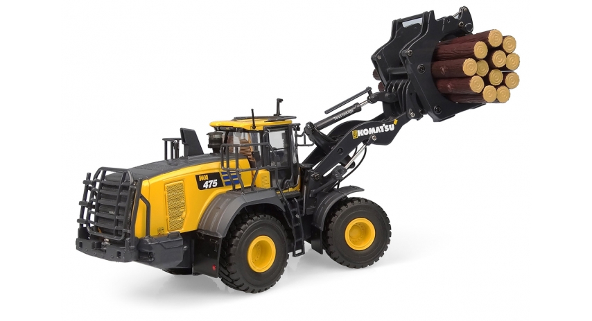Universal Hobbies 1/50 Scale Komatsu WA475-10 Log Grapple Wheel Loader Diecast Replica UH8165