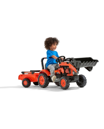 Falk Kubota M7171 Pedal Tractor with Front Loader and Trailer, Ride-on + 2 years FA2065AM