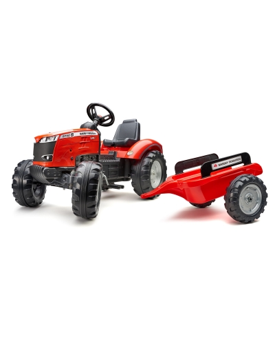 Falk Massey Ferguson 8740S Pedal Tractor with Trailer, Ride-on + 3 years FA4010AB