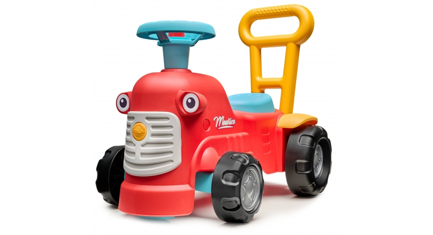 2-in-1 Toddler Push Walker Ride-On Toy with Trailer, Storage & Horn, Baby Walking Aid & Ride-On Tractor Ages 1-3 FA900C