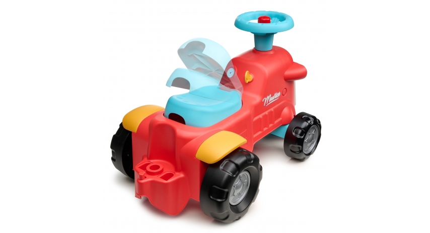 2-in-1 Toddler Push Walker Ride-On Toy with Trailer, Storage & Horn, Baby Walking Aid & Ride-On Tractor Ages 1-3 FA900C