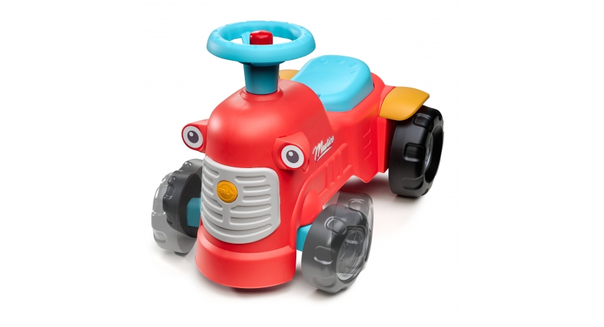 2-in-1 Toddler Push Walker Ride-On Toy with Trailer, Storage & Horn, Baby Walking Aid & Ride-On Tractor Ages 1-3 FA900C