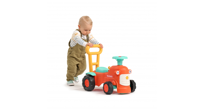 Toddler Push Walker Ride-on Toy Ferguson Tractor with Storage Compartment & Horn for Ages 1-3 FA951