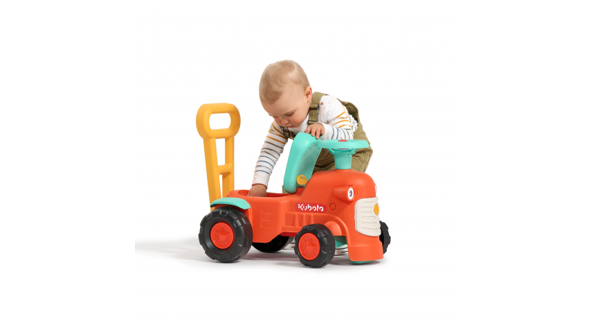 Toddler Push Walker Ride-on Toy Ferguson Tractor with Storage Compartment & Horn for Ages 1-3 FA951