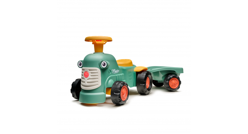 Toddler Push Ride-On Toy Tractor with Trailer, Storage & Horn for Kids Ages 1-3 FA901C