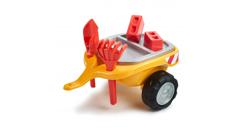 Toddler Push Ride-on Truck "Super Builder" with Trailer&Sand Playset, Construction Vehicle Toy for Kids Ages 1-3 FA706C