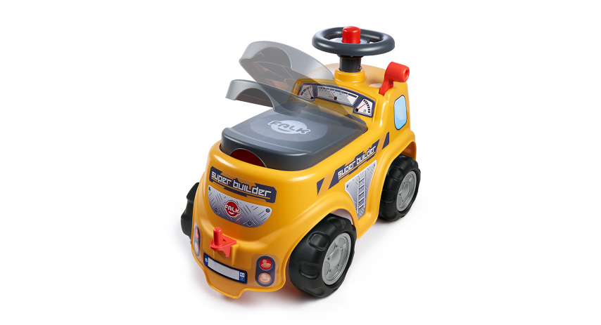 Toddler Push Ride-on Truck "Super Builder" with Trailer&Sand Playset, Construction Vehicle Toy for Kids Ages 1-3 FA706C